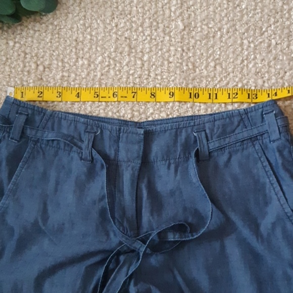 J. Crew City Fit Belted Chambray Shorts size 0 - Picture 7 of 8